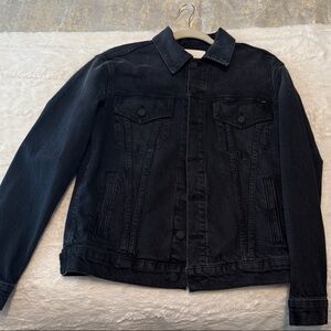 NWOT MOTHER Black Denim Jacket